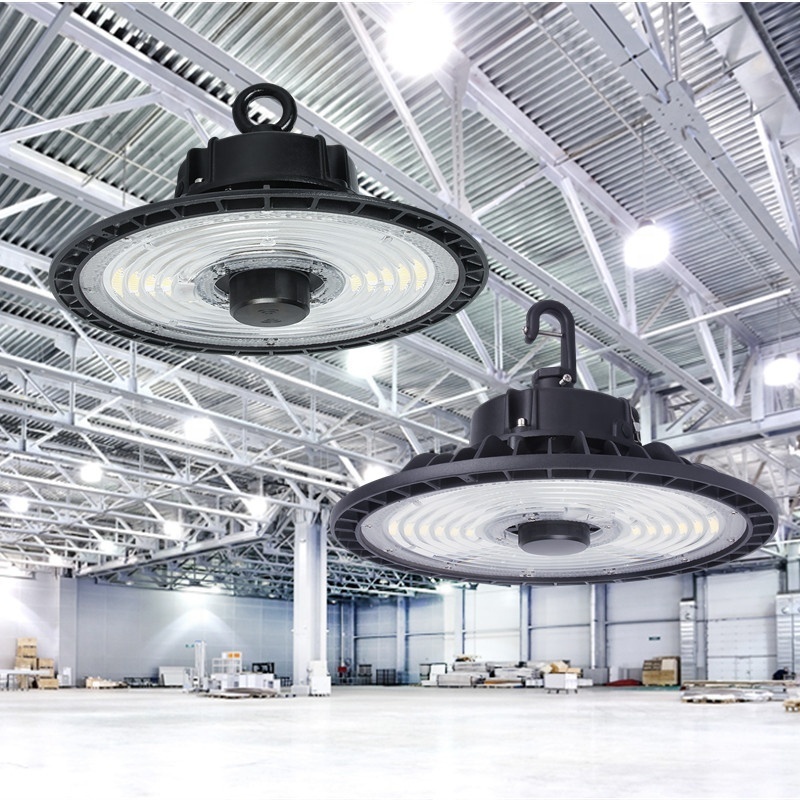 140-190lm/W 100W 150W 200W 240W Dimmable Energy Saving Industrial Warehouse UFO Type High Bay LED Lights