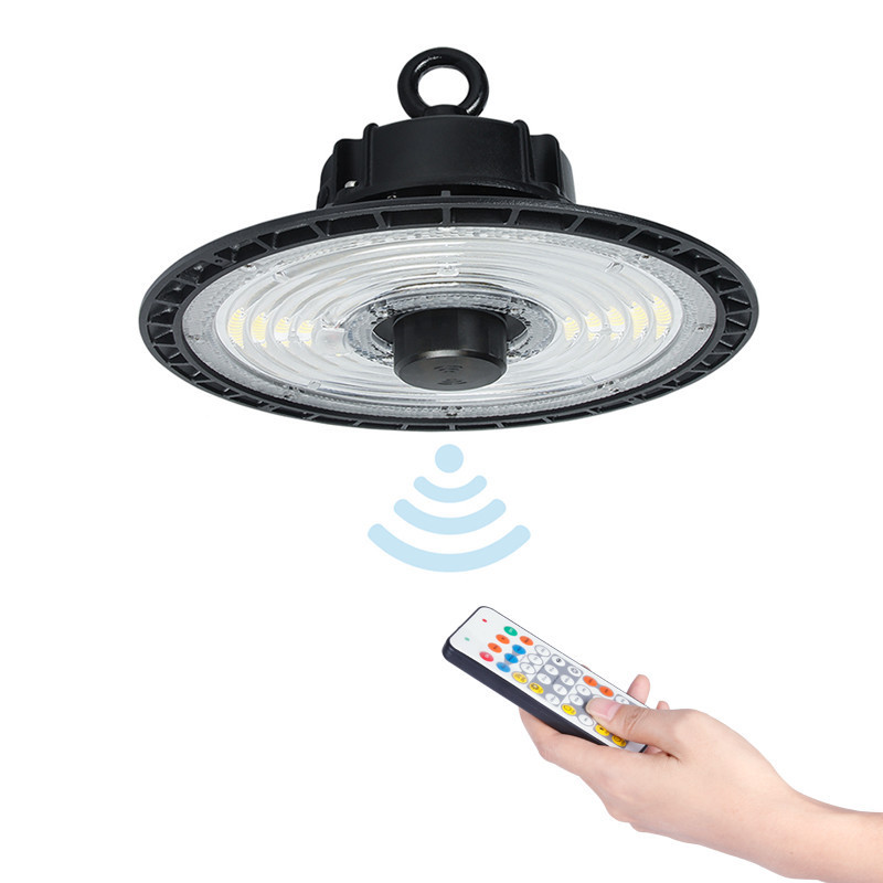 Ip65 Industrial Warehouse Shop Motion Sensor 0-10v Dimmable Ufo Led High Bay Light 3000k 4000k 5000k 100w 150w 200w 240w