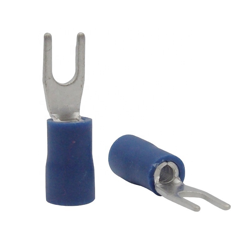 KS wholesale silver plated crimp copper connecting terminal spade fork connector