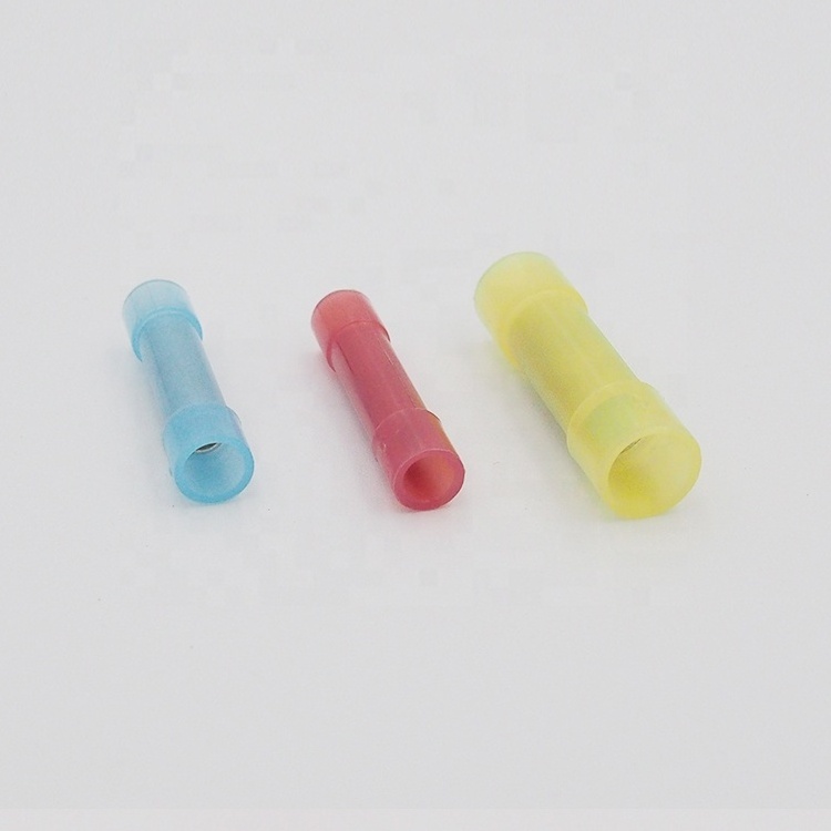 High quality insulated butt connectors splice crimp blue red yellow electrical marine waterproof heat shrink butt connectors