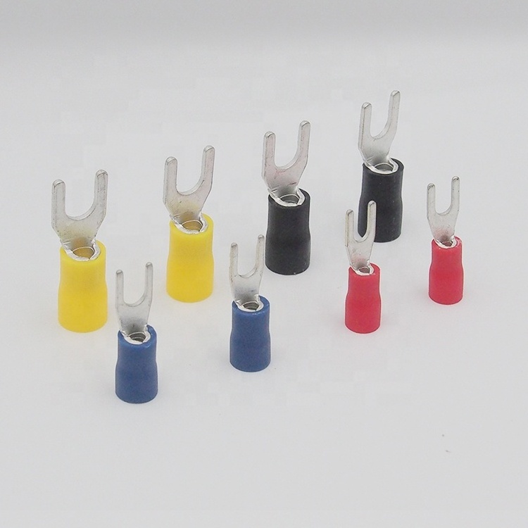 KS wholesale silver plated crimp copper connecting terminal spade fork connector