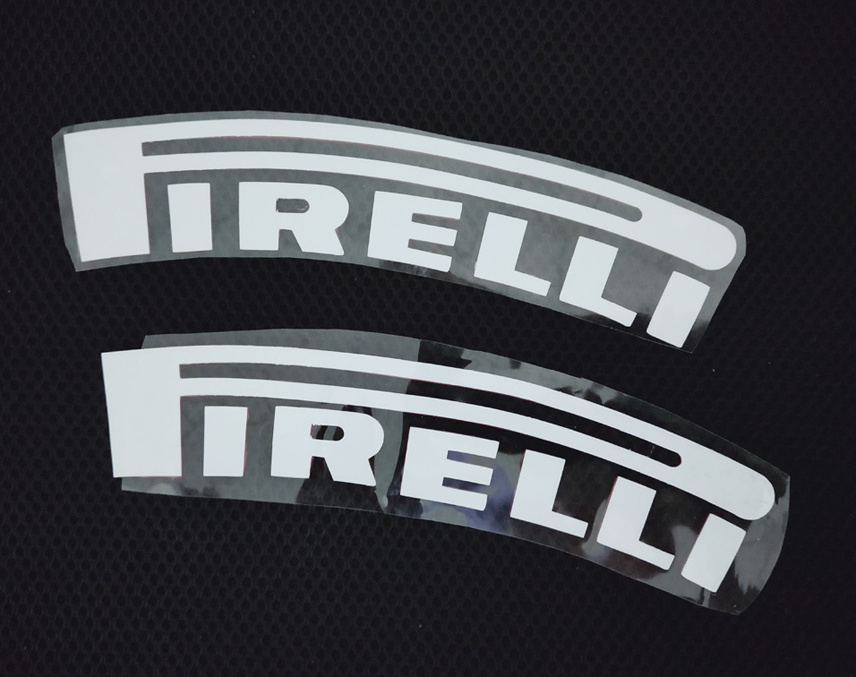 customized flexible rubber tire letter sticker with different brands