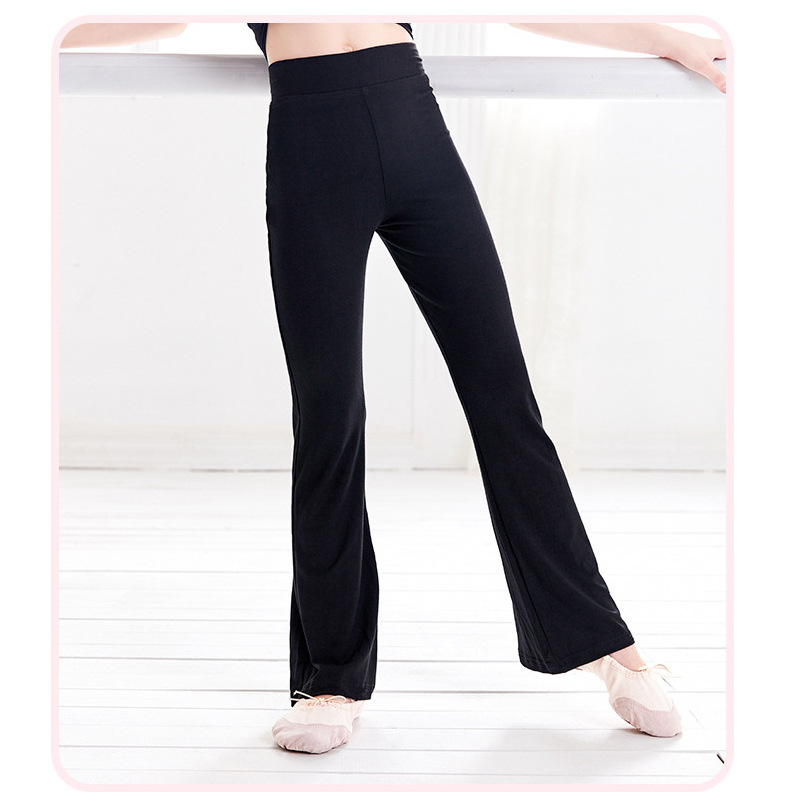 Girls ballet Trousers black cotton Comfort gymnastic yoga dance pants for girls