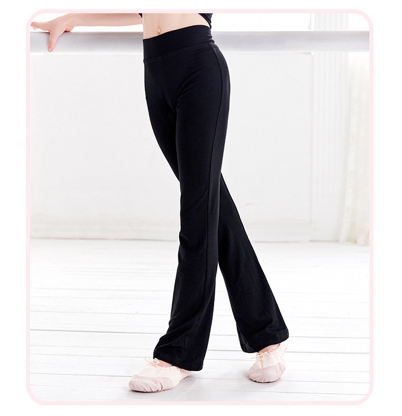 Girls ballet Trousers black cotton Comfort gymnastic yoga dance pants for girls