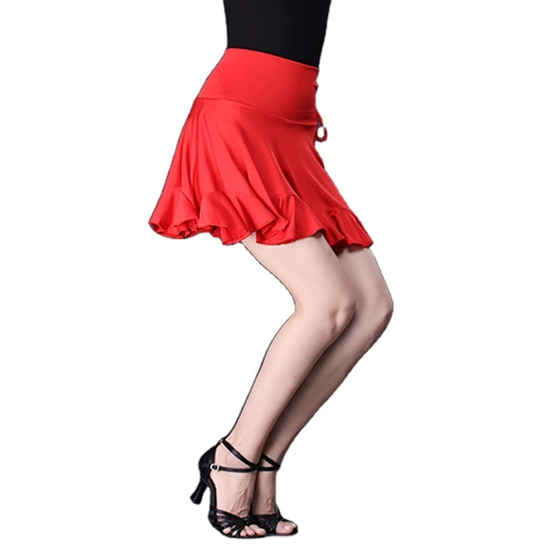 Cheapest Latin Dance Practice Skirt Waist No Trace Short dress Women Dance Clothing Square Dance Short Training Dancewear