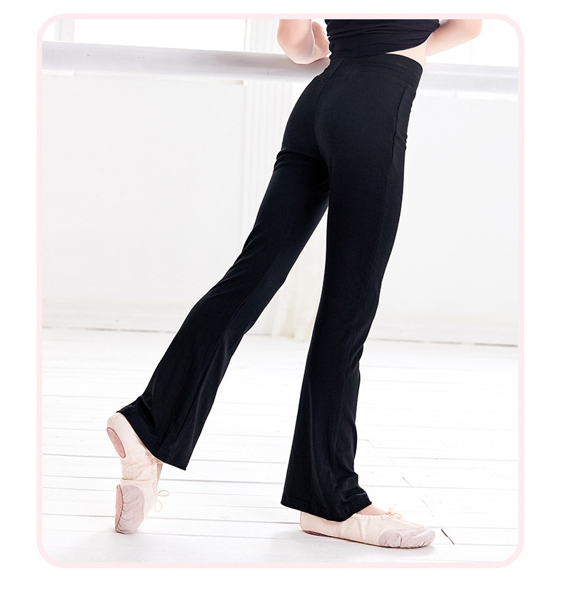 Girls ballet Trousers black cotton Comfort gymnastic yoga dance pants for girls