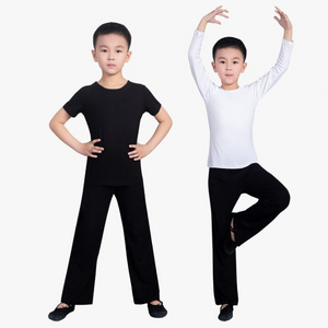 Summer boy Latin Dance pants White Mens Practice Dance wear ballet dance costume