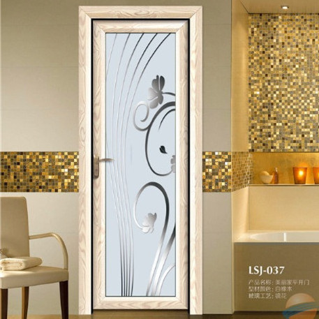 Powder coated aluminum alloy modern design aluminium toilet door