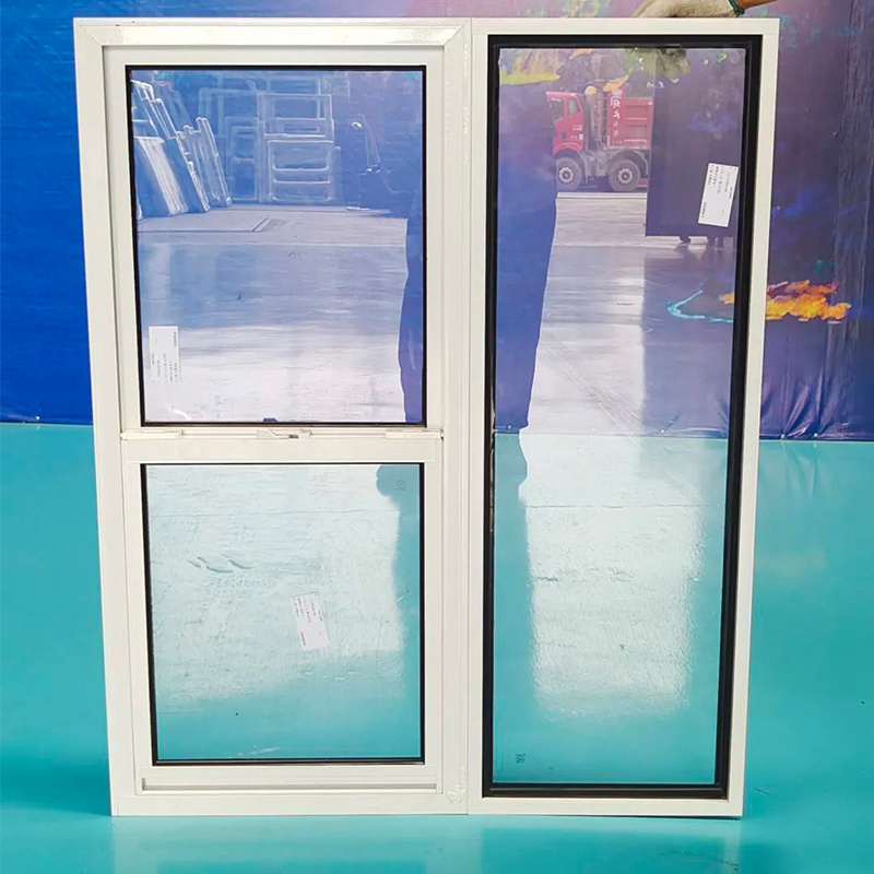 New Design Aluminium Glazed Sash Windows Single Hung Vertical Sliding Window Customized Size