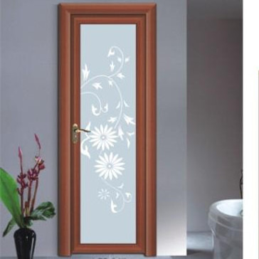 Powder coated aluminum alloy modern design aluminium toilet door