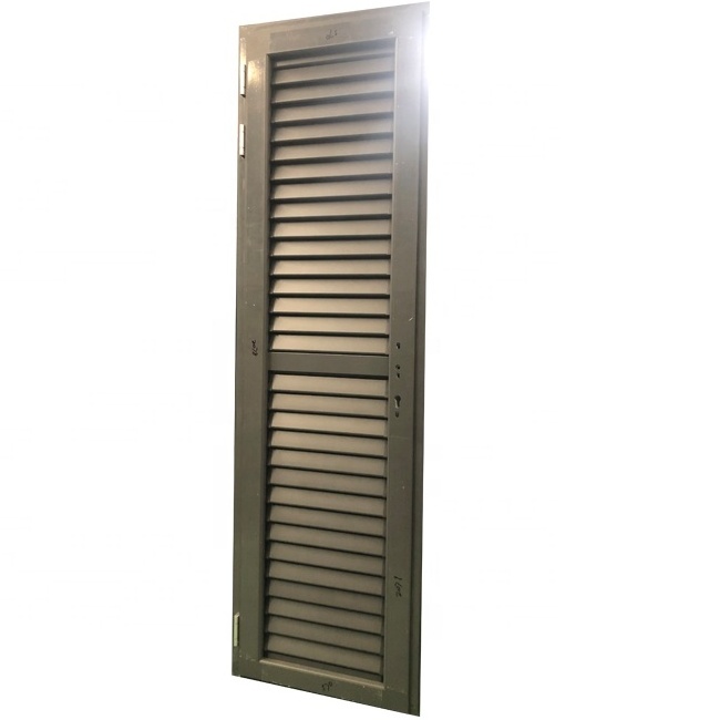 Foshan supplier grey color powder coated bathroom louver door