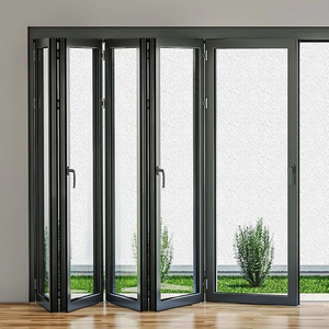 10 Years Experience Oem Good Price Hurricane Impact Automatic System Top Hung Fold Up Door Aluminum Vertical Folding Doors