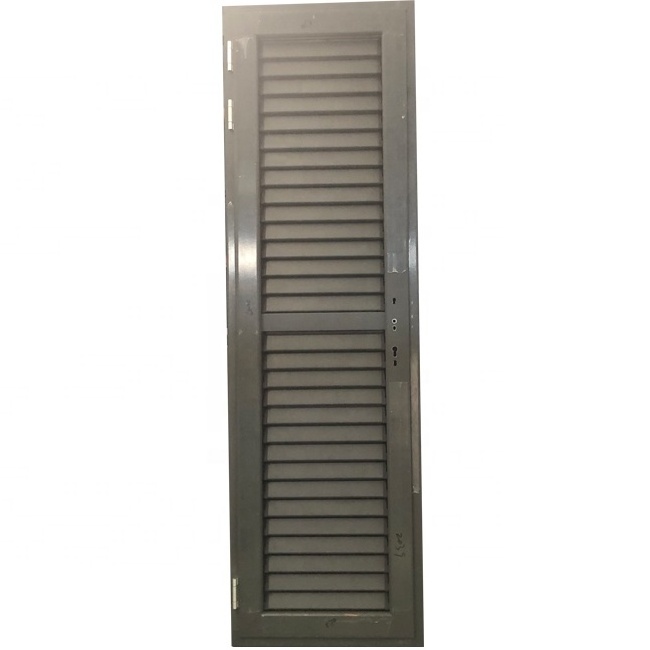 Foshan supplier grey color powder coated bathroom louver door