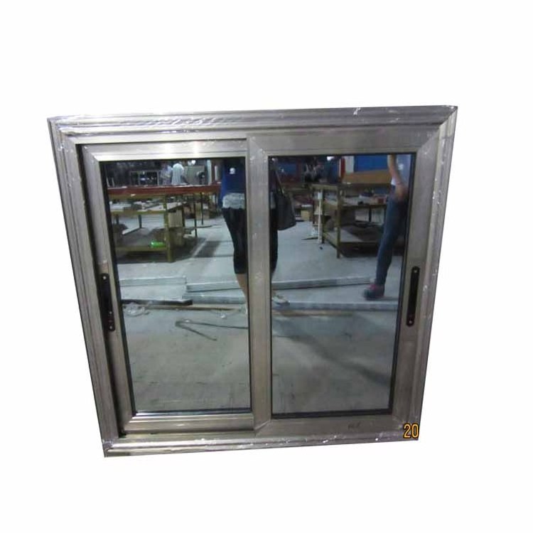 6mm single green tinted glass sliding window design waterproof aluminium frame office interior sliding window