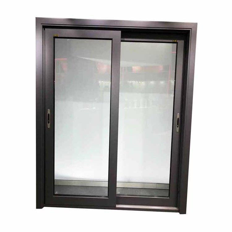 6mm single green tinted glass sliding window design waterproof aluminium frame office interior sliding window