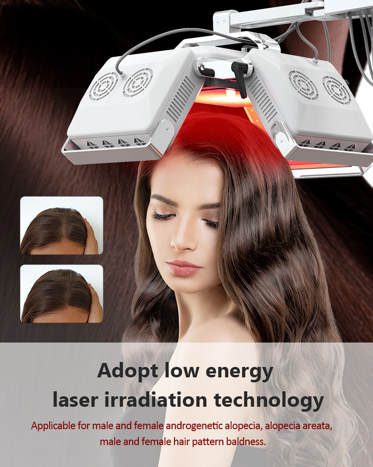 6 In 1 High Frequency Hair Follicle Detection Scalp Nourishing Hair Regrowth Custom Logo Led Therapy Electronic Led Hair Growth