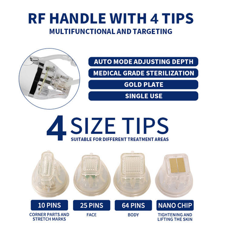 Disposable Microneedling Cartridge Microneedle Radiofrequency Fractionated Cartridges 10 25 64 Nano Pins Non Invasive