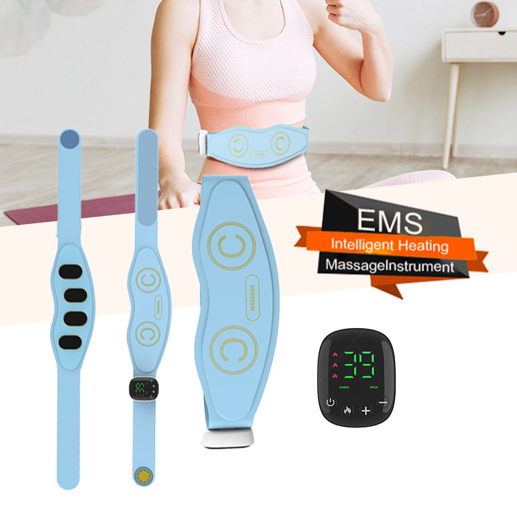 Rechargeable Wireless Massage And Heat Belt Pain Period Electric Massage Belt 3 Body Slimming Massager Electric Slimming