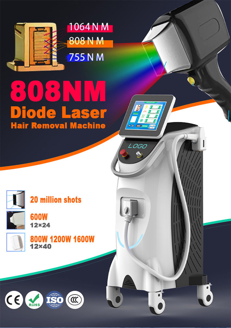 2024 New medical depilation ice titanium diode cooling gel laser model platinum 3wavelengths machine hair removal For Commercial