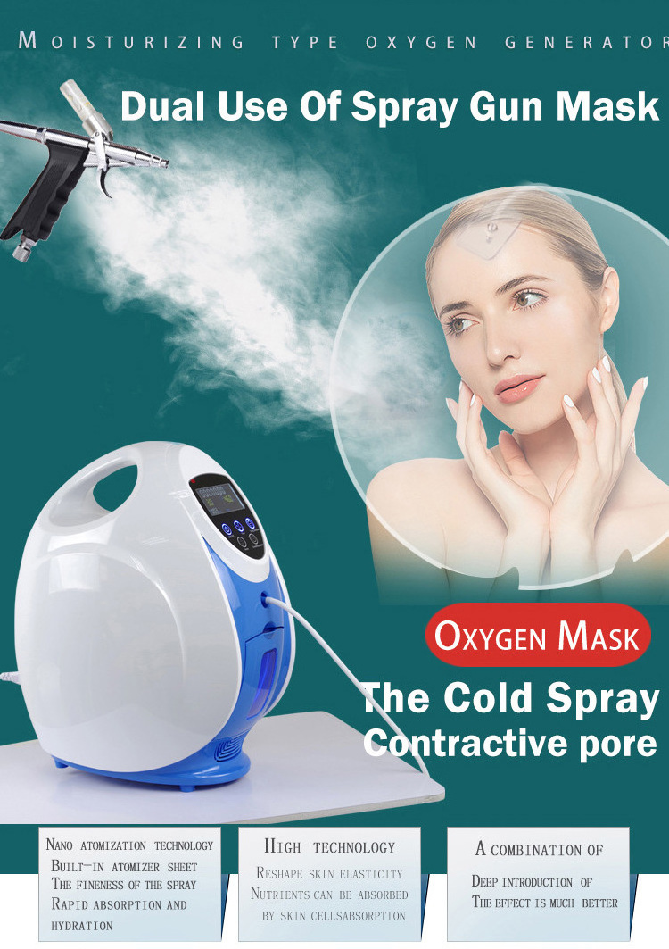 2024 Hot Selling 14 In 1 Oxygen Tube Connector Oxygen Hydrogen Generator Masque Machine Beauty Portable Oxygen Facial Machine