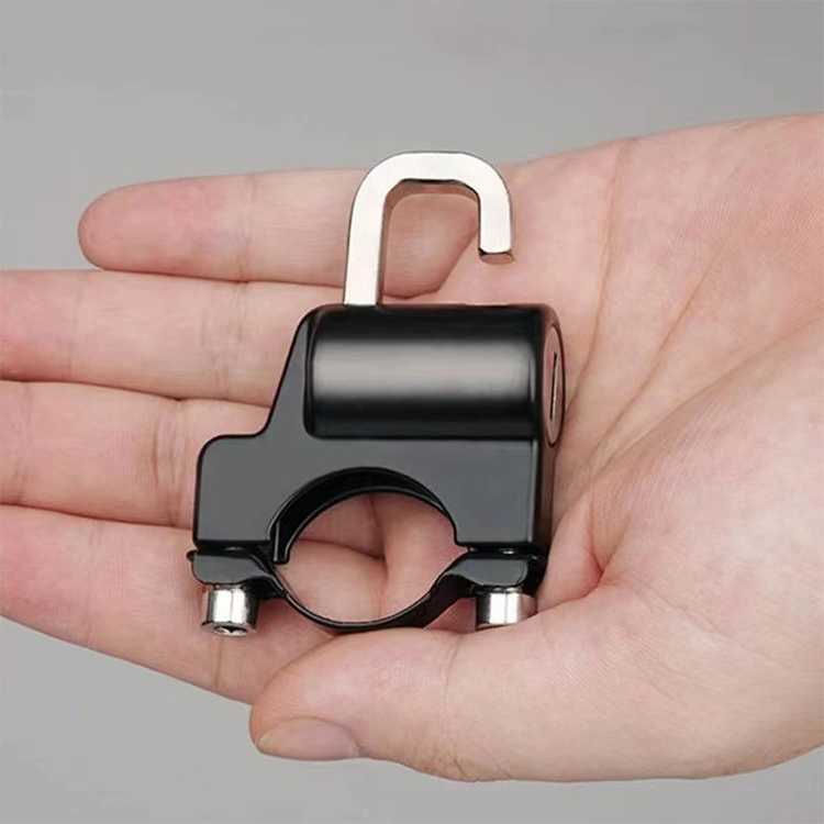 Anti-theft Helmet Lock Handlebar Mount Motorcycle Electric Motorbike Universal Security Metal Lock 22mm-28mm handlebar