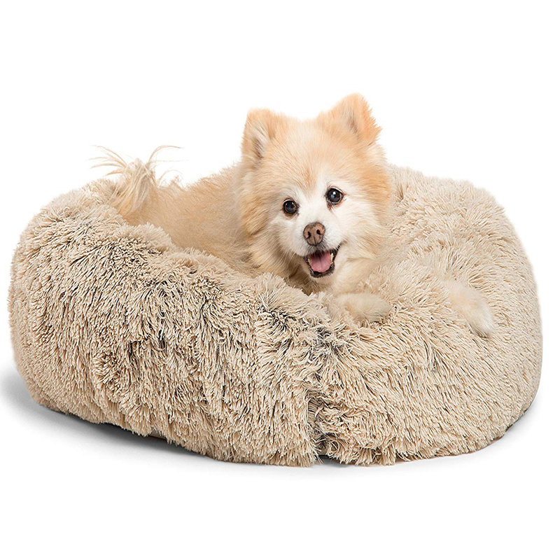 Wholesale Washable Round Cushions Double Cotton Luxury Pet Dog Cat Bed For Home