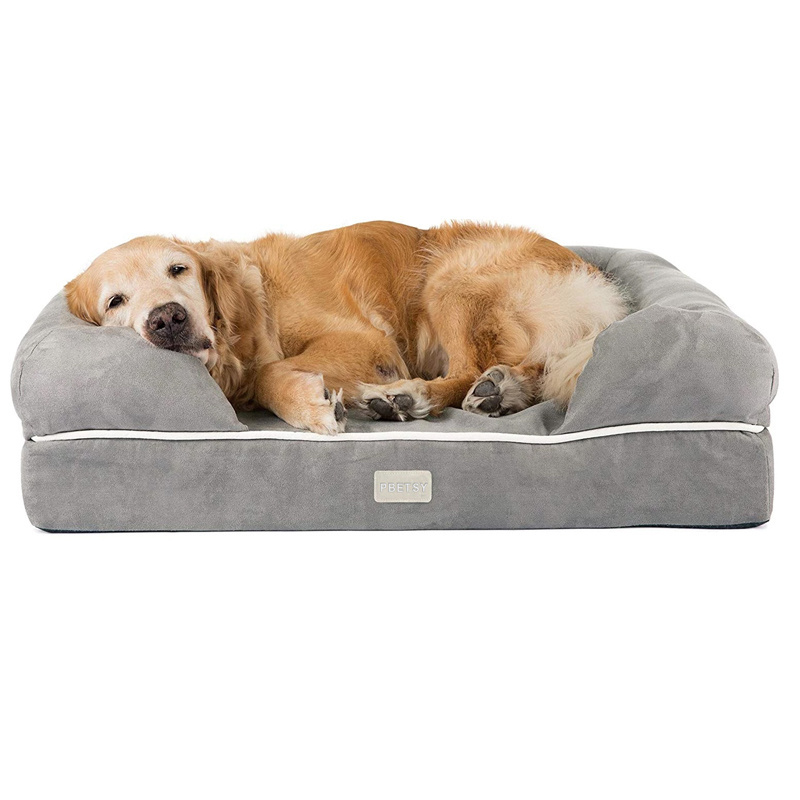 Wholesale Custom Factory Large Orthopedic Washable Adult  Waterproof Memory Foam Luxury Pet Best Cat Dog Bed For Sofa