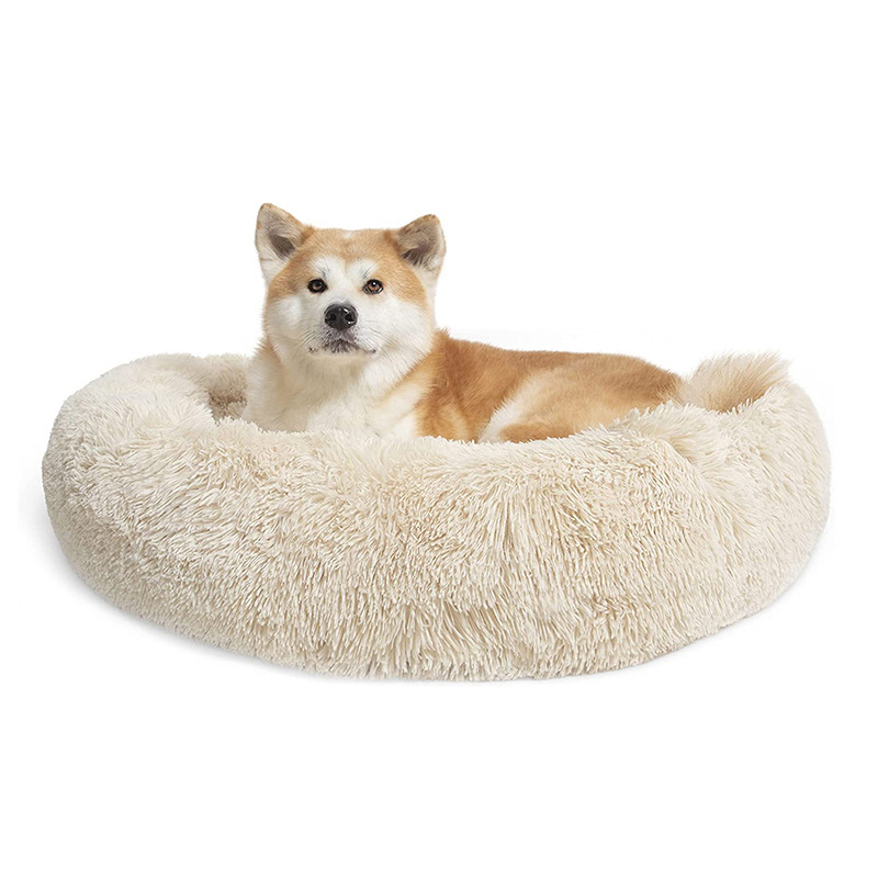 Wholesale Washable Round Cushions Double Cotton Luxury Pet Dog Cat Bed For Home