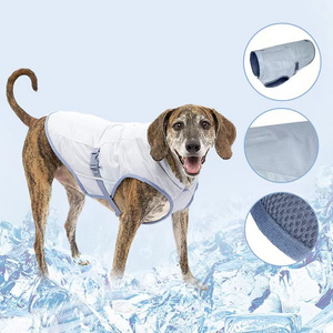 Luxury Adjustable Evaporation Breathable Mesh Reflective cooling dog calming sports Dog Ice Cooling Vest Harness Cooler Jacket