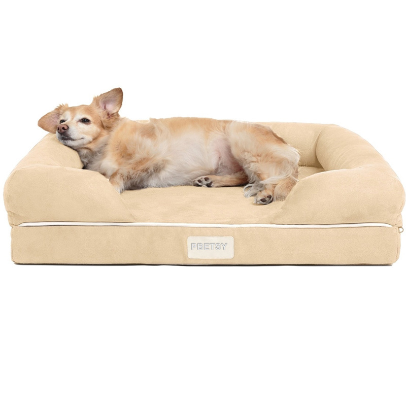 Wholesale Custom Factory Large Orthopedic Washable Adult  Waterproof Memory Foam Luxury Pet Best Cat Dog Bed For Sofa