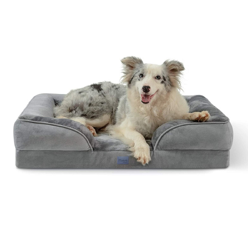 Indoor Foldable Washable  Removable Anti Anxiety Calming Relaxing Nonslip Pet Cat Memory Foam Luxury Dog Sofa Bed