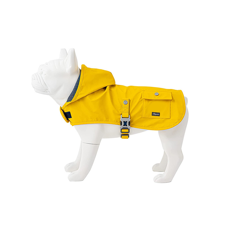 Adjustable Waterproof Lightweight Pet Rain Coat Jacket Coats For Greyhounds Hunting Dog Clothes With Reflective Stripe Hoodie