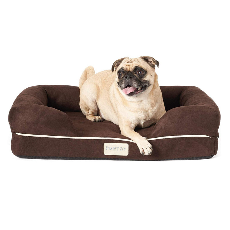 Wholesale Custom Factory Large Orthopedic Washable Adult  Waterproof Memory Foam Luxury Pet Best Cat Dog Bed For Sofa