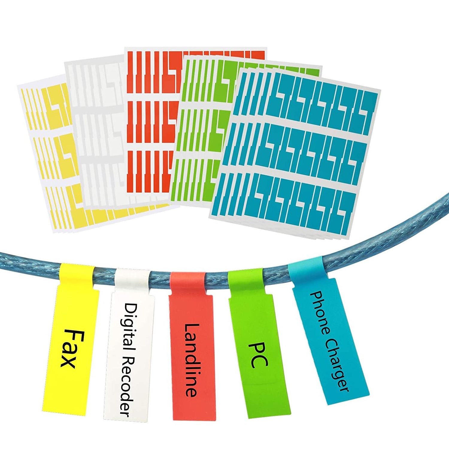 UL Approved Factory High Quality Custom Printing Self Adhesive Transparent Data Cable Labels