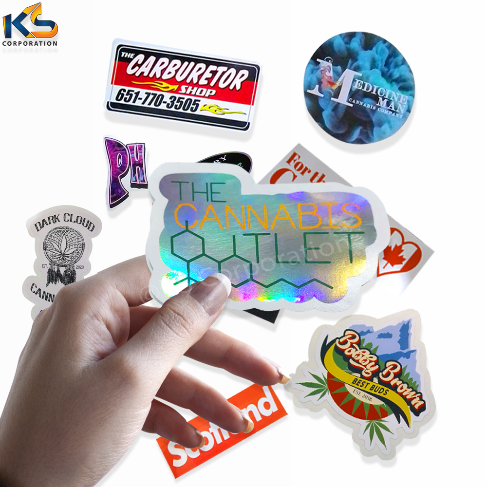 Custom printed self adhesive sticker hologram, waterproof holographic sticker Custom reflective Rainbow Effects Stickers