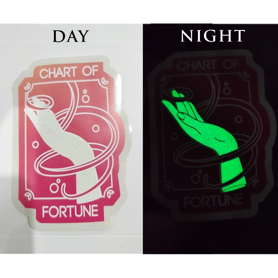 Custom Reflective night glow stickers PVC Vinyl Waterproof Glowing Stickers decorative Glowing in the dark Stickers