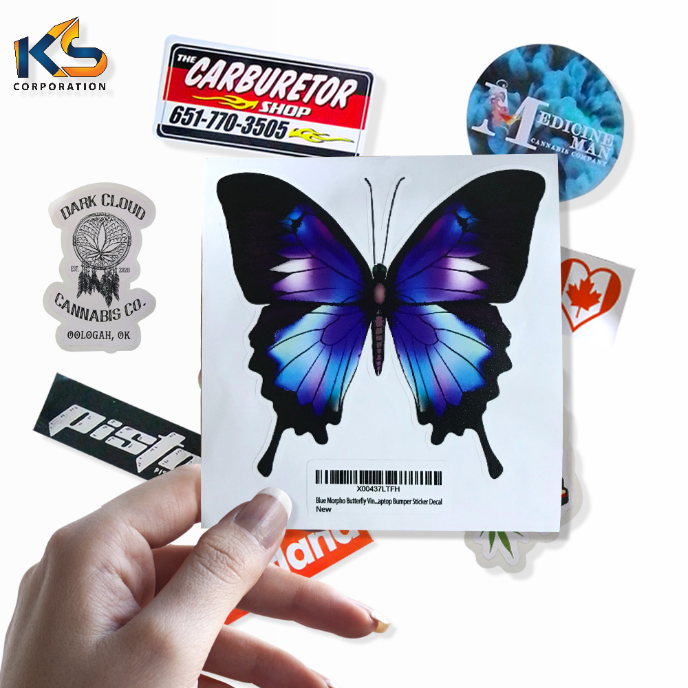 Custom Blue Morpho Butterfly Wall Decal Home Decoration Sticker Car Window Bumper Laptop Bumper Sticker Decal Truck, Decoration