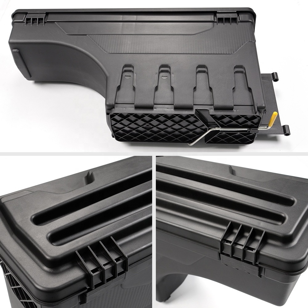 KSCPRO Lockable Storage Box Swing Case Truck Bed Tool Box For Silverado Sierra 1500 2500 3500 07-18