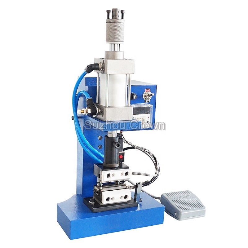 Pneumatic small thermocouple wire heat stripping machine nylon braided cable braided heat stripper machine