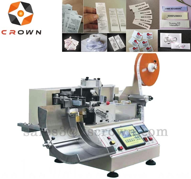 high speed clothing label making machine / clothes label cutter cutting machine