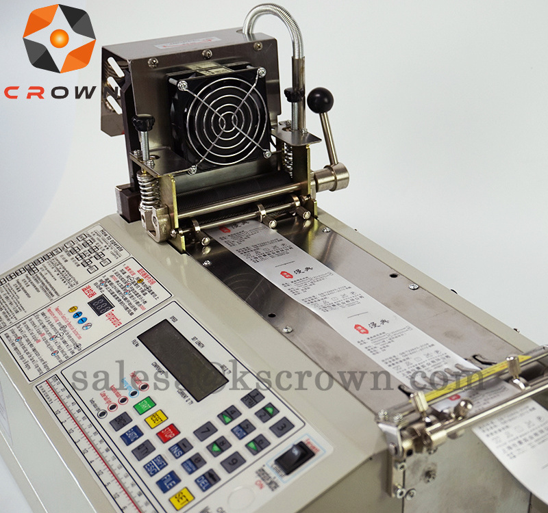 computerized woven label cutter / cut label cutting machine