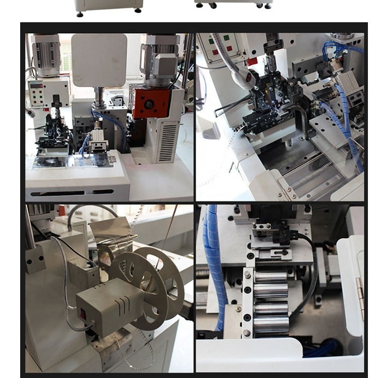 Fully automatic flat cable crimping machine ribbon cable cutting splitting stripping and terminal crimping machine