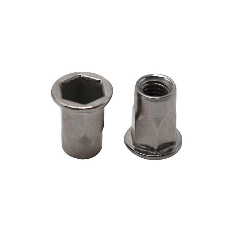 GB/T17880.5 Open Type Inner and Outer Hex Flat Head Rivet Nut