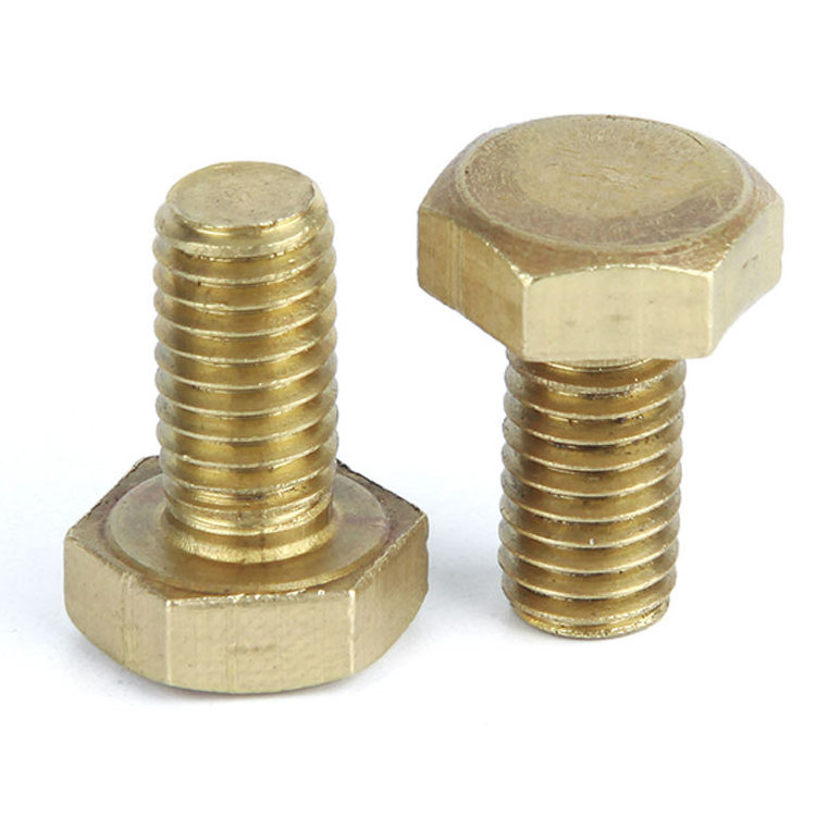 DIN933 brass hex bolt m9