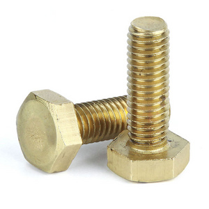 DIN933 brass hex bolt m9