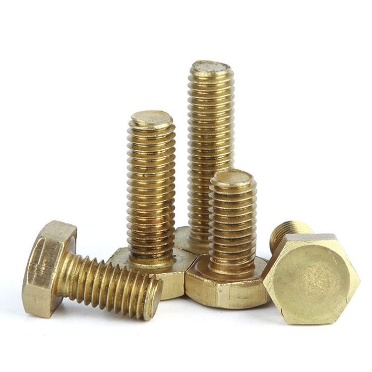 DIN933 brass hex bolt m9