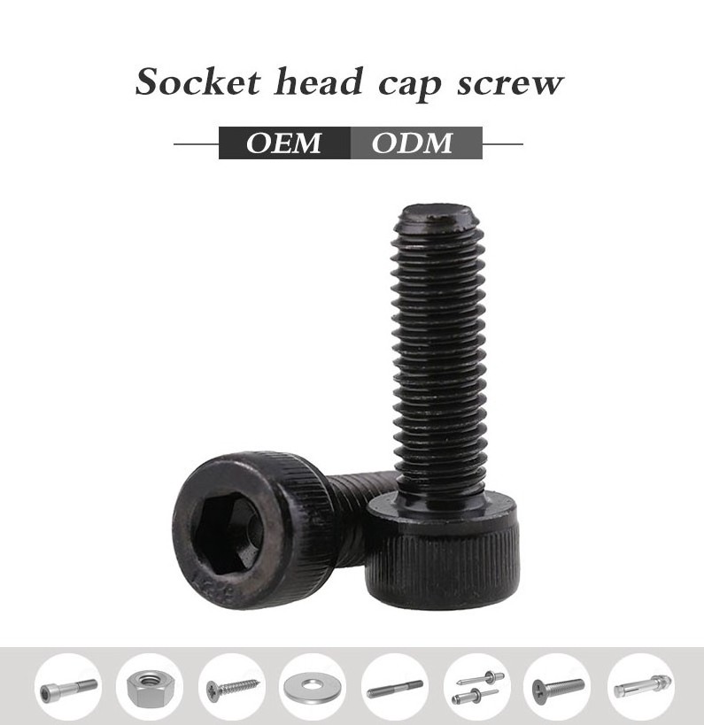 12.9 Grade Black  Hex Socket Head Cap Screw M10 din912 bolts