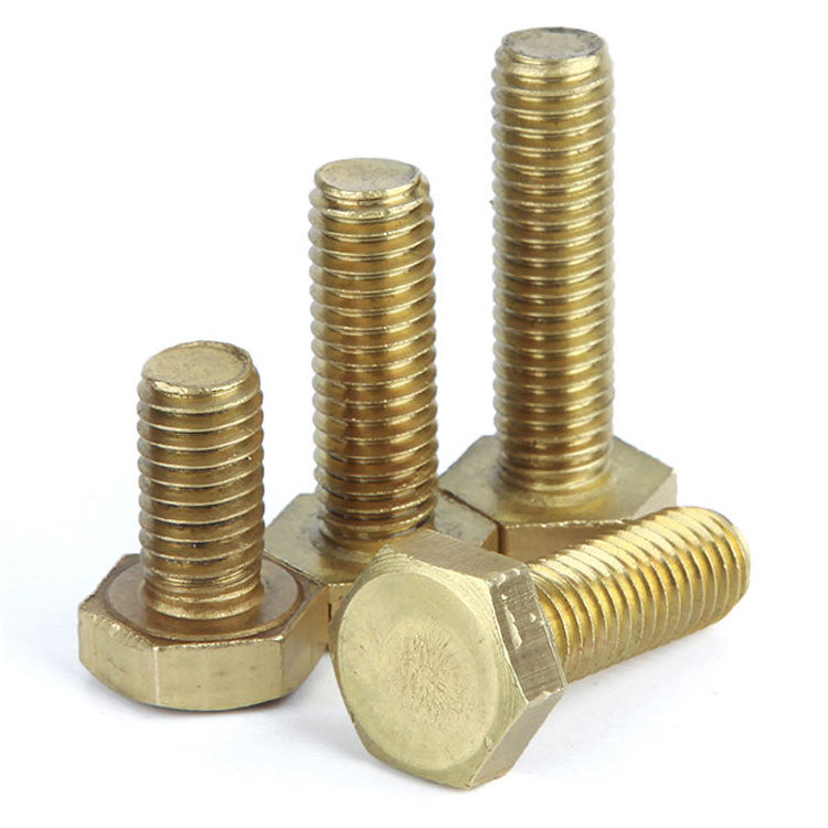 DIN933 brass hex bolt m9