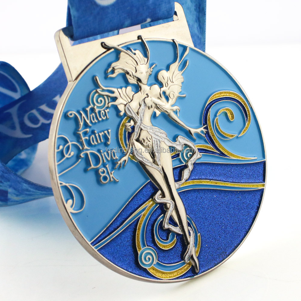 Factory Wholesale Dance Crystal Award Medals Custom Trophy Medals and Plaques pvc metal medal