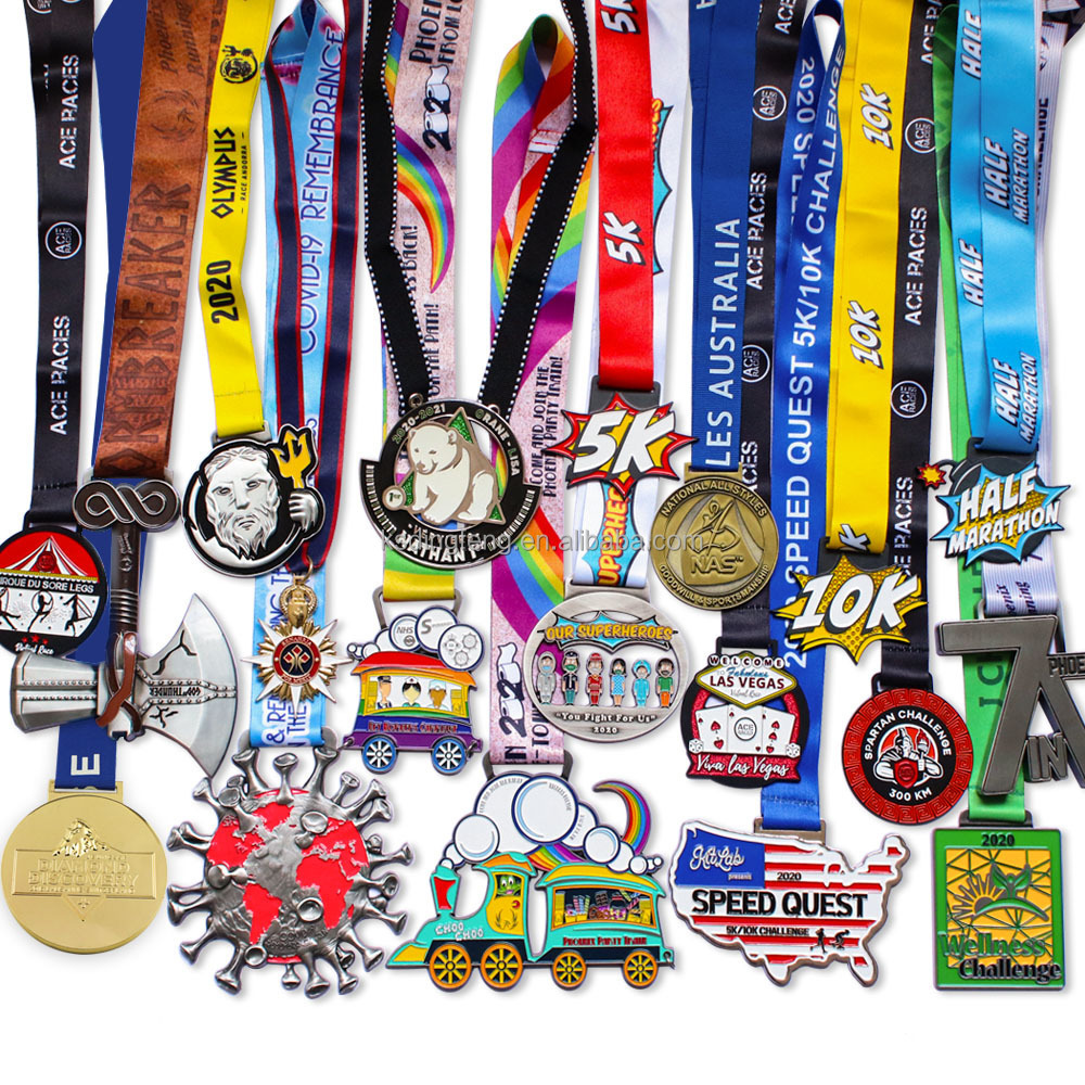 Factory Wholesale Dance Crystal Award Medals Custom Trophy Medals and Plaques pvc metal medal